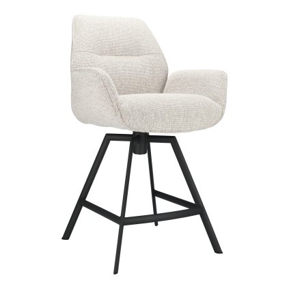 Barová židle Onyx ZH 65 Stof Lodge Linen 110 Leg Black 360° Return-system (Color Linen 110)