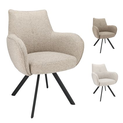 Židle s područkami Omega Stof Taurus Beige 05 Leg Black (Color Beige 05)