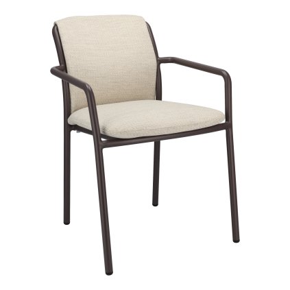 Venkovní Židle s područkami Flinn Olefin Mh-1492 Naturel Aluminium Frame Powder Coated Brown (Color Mh-1492 Naturel)