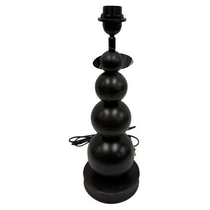 Lampa s podstavcem tvořeným z postupně se zmenšujících koulí, které vytvářejí dynamický a moderní vzhled.