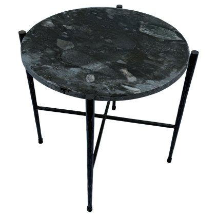 Odkládací kamenný stolek s jedinečným designem, který propojuje eleganci přírodního materiálu s uměleckým zpracováním.