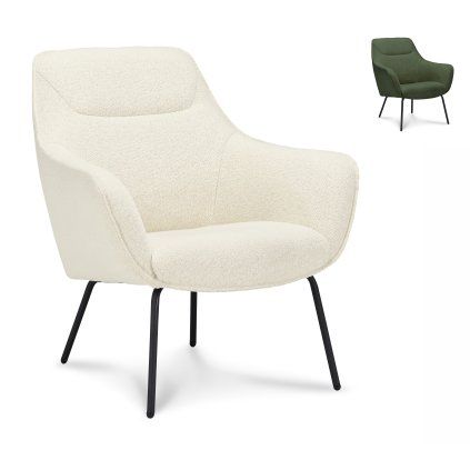 Elegantní křeslo s kovovou podnoží holandské výroby.