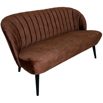 Stylová lavice Bardot v sametové látce Adore Tabbaco. Elegantní tvar, pohodlné sezení a hřejivý tabákový odstín pro moderní i vintage interiér.