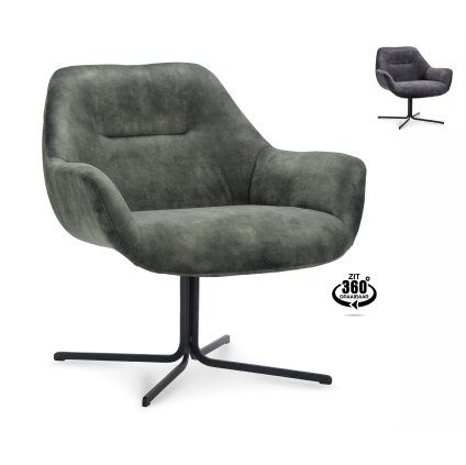 Křeslo Aristo - otočné Zwart Stof Adore  Anthracite 67 (Color Anthracite 67)