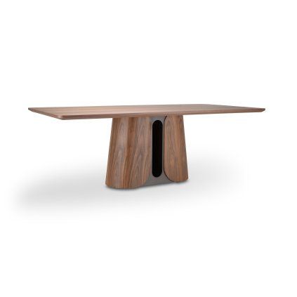 Stůl Sakura 012 Afgeronde Hoeken 220x110x76  Walnoot Poot Bronze (Color Walnoot)