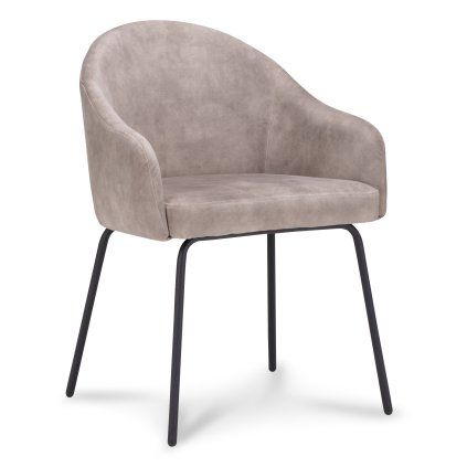 Židle s područkami Beau Stof Oasis Grey 65 Leg Black (Color Grey 65)
