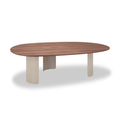 Stůl konf. Sakura 001 Organisch 124x75x34  Walnoot Poot Bronze (Color Walnoot)