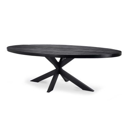 Stůl Vision Black Ovaal 240 (potenset 150x85) Wood Black Spider Leg Black (Color Black)