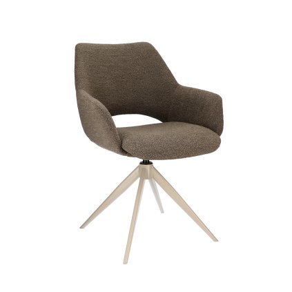 Židle s područkami Joule Stof Alpine Brown 15 Leg Smoked Cream 360° Return-system (Color Brown 15)
