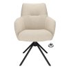 Židle s područkami Connor Stof Glory Beige 05 Leg Black 360° Return-system (Color Beige 05)