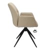 Židle s područkami Wayne Stof Glory Beige 05 Leg Black 360° Return-system (Color Beige 05)