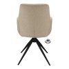 Židle s područkami Wayne Stof Glory Beige 05 Leg Black 360° Return-system (Color Beige 05)