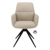 Židle s područkami Wayne Stof Glory Beige 05 Leg Black 360° Return-system (Color Beige 05)