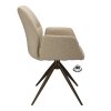 Židle s područkami Wayne Stof Glory Beige 05 Leg Black 360° Return-system (Color Beige 05)