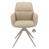 Židle s područkami Wayne Stof Glory Beige 05 Leg Black 360° Return-system (Color Beige 05)