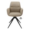 Židle s područkami Wayne Stof Glory Beige 05 Leg Black 360° Return-system (Color Beige 05)