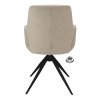 Židle s područkami Wayne Stof Glory Beige 05 Leg Black 360° Return-system (Color Beige 05)