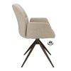 Židle s područkami Wayne Stof Glory Beige 05 Leg Black 360° Return-system (Color Beige 05)