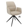 Židle s područkami Wayne Stof Glory Beige 05 Leg Black 360° Return-system (Color Beige 05)