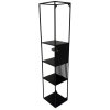 Unikátní kovový regál s hladkým, moderním povrchem, ideální pro minimalistický design.