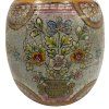 Rustikální indická nádoba s bohatou florální malbou a unikátní patinou času.