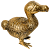 Mosazná soška ptáka Dodo s jemnými detaily a vintage vzhledem.
