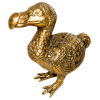 Mosazná soška ptáka Dodo s jemnými detaily a vintage vzhledem.