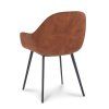 Židle s područkami Taylor Stof Adore  Copper 126 Leg Black (Color Copper 126)