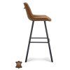 Barová židle Blake ZH 80 Microleder Bull Graphite 66 Leg Black (Color Graphite 66)