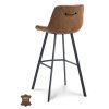 Barová židle Blake ZH 80 Microleder Bull Graphite 66 Leg Black (Color Graphite 66)