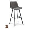Barová židle Blake ZH 80 Microleder Bull Graphite 66 Leg Black (Color Graphite 66)
