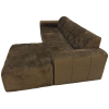 Velké rohové sofa holandské výroby v barvě brandy.