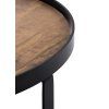 Stylový konferenční stůl Hunt s černou kovovou podnoží a masivní mangovou deskou. Minimalistický design s industriálním nádechem.