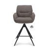 Barová židle s područkami Bliss - ZH 65 Stof Alpine Brown 15 Leg Black 360° Return-system (Color Brown 15)