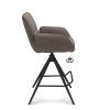 Barová židle s područkami Bliss - ZH 65 Stof Alpine Brown 15 Leg Black 360° Return-system (Color Brown 15)