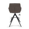 Barová židle s područkami Bliss - ZH 65 Stof Alpine Brown 15 Leg Black 360° Return-system (Color Brown 15)