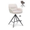 Barová židle s područkami Bliss - ZH 65 Stof Alpine Brown 15 Leg Black 360° Return-system (Color Brown 15)
