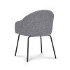 Židle s područkami Beau Stof Adore  Clay 84 Leg Black (Color Clay 84)