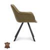 Židle s područkami Jane Microleder Bull Camel 09 Leg Black (Color Camel 09)