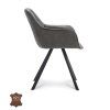 Židle s područkami Jane Microleder Bull Camel 09 Leg Black (Color Camel 09)
