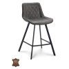 Barová židle Jagger ZH 65 Microleder Bull Graphite 66 Leg Black (Color Graphite 66)