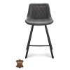 Barová židle Jagger ZH 65 Microleder Bull Graphite 66 Leg Black (Color Graphite 66)