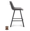 Barová židle Jagger ZH 65 Microleder Bull Graphite 66 Leg Black (Color Graphite 66)