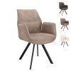 Židle s područkami Jade Stof Cowboy 104 Grey Leg Black (Color 104 Grey)