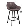 Barová židle s područkami Royal - ZH 65 Stof Adore  Anthracite 67 Leg Black (Color Anthracite 67)