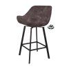 Barová židle s područkami Royal - ZH 65 Stof Adore  Anthracite 67 Leg Black (Color Anthracite 67)