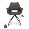 Armstoel Nova (Return-System) Microleder Bull Anthracite 67 Leg Black (Barva Anthracite 67)