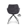 Armstoel Nova (Return-System) Microleder Bull Anthracite 67 Leg Black (Barva Anthracite 67)