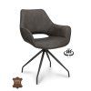 Armstoel Nova (Return-System) Microleder Bull Anthracite 67 Leg Black (Barva Anthracite 67)