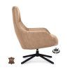 Křeslo Vancouver Microleder Bull Liver 10 Poot Zwart 360° Draaibaar (Color Liver 10)